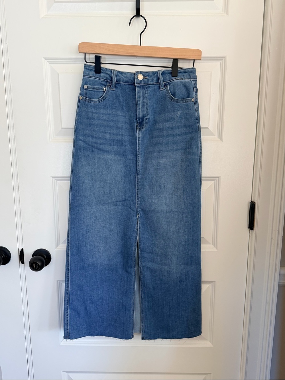 NWOT oat New York denim skirt 0